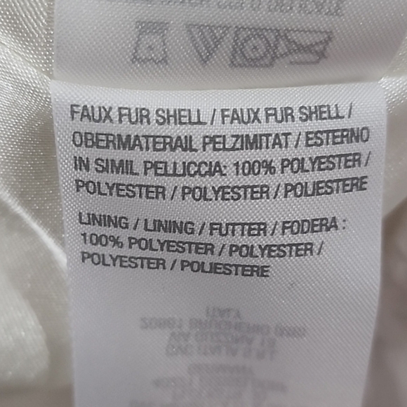 Dennis Basso White Faux Fur Coat With Pockets 30th Anniversary New With Tags - Picture 9 of 9